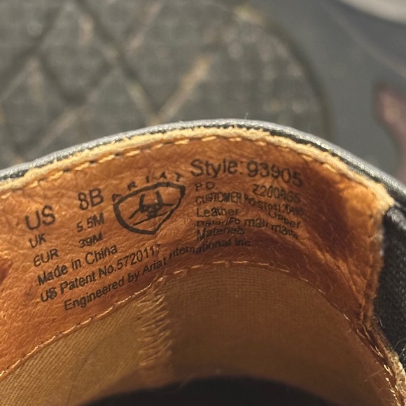 Ariat Womens 8B Black Leather Slip On Clogs Shoes Comfort Work Casual - Picture 6 of 7